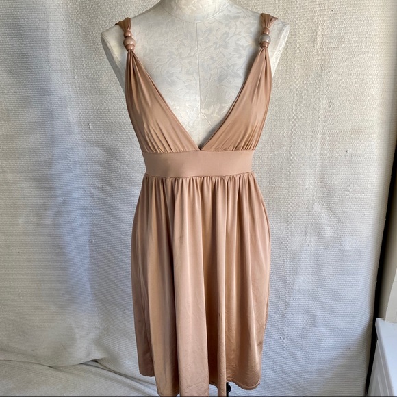 Zimmermann S M Babydoll Easy Tank Dress Tan Pink - Picture 4 of 8